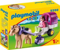 Playmobil PLAYMOBIL 1.2.3 9390 Carriole avec cheval