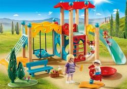 Playmobil Family Fun La Villa de vacances 9423 Parc de jeu avec toboggan