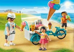 Playmobil Family Fun La Villa de vacances 9426 Marchand de glaces et triporteur