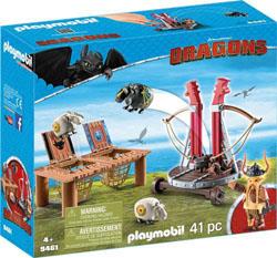 Playmobil Dragons 9461 Gueulfor avec baliste lance-mouton