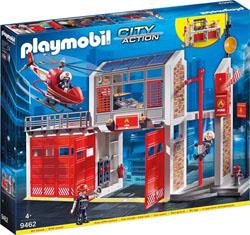 Playmobil City Action Les pompiers 9462 Caserne de pompiers avec hélicoptère