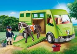 Playmobil Country 6928 Cavalier avec véhicule de transport pour cheval