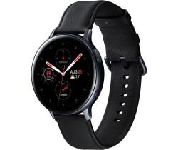 Montre connectée Samsung Galaxy Watch Active2 4G 44 mm Boîtier Acier Bracelet en cuir Noir