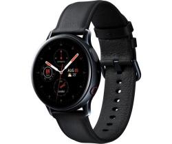 Montre connectée Samsung Galaxy Watch Active2 4G 40 mm Boîtier Acier Bracelet en cuir Noir