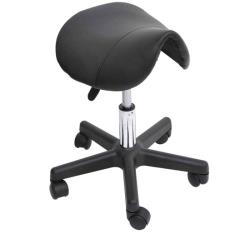 Tabouret de massage tabouret selle ergonomique pivotant 360° hauteur réglable simili cuir noir