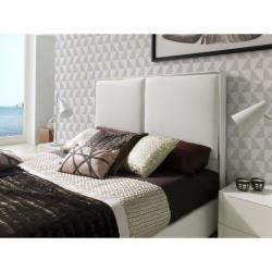 Tête de lit pour lit 140 cm en simili-cuir blanc KINLEY