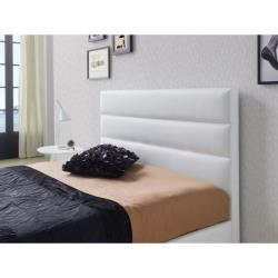 Tête de lit pour lit 180 cm en simili-cuir blanc HUASCA