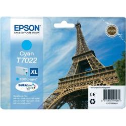 Cartouche d'encre Epson T7022 XL Cyan Série Tour Eiffel
