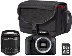 Appareil photo Reflex Canon EOS 2000D+EF-S 18-55 IS II+Etui+SD16Go