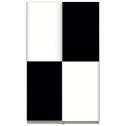 Armoire 2 portes WINNER 2 coloris noir/blanc