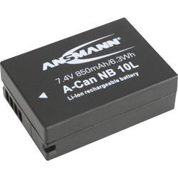 Batterie pour appareil photo Ansmann Remplace laccu dorigine NB-10L 7.4 V 850 mAh A-Can NB 10L