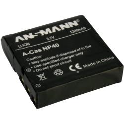 Batterie pour appareil photo Ansmann Remplace laccu dorigine NP-40 3.7 V 1200 mAh A-Cas NP-40