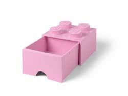 Brique violet clair de rangement LEGO à tiroir et à 4 tenons