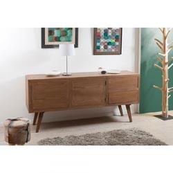 Buffet 2 portes 2 tiroirs style scandinave - Cannelle