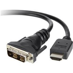 Belkin DVI / HDMI Câble de raccordement [1x DVI mâle 18+1 pôles 1x HDMI mâle] 3 m noir