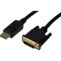 Câble de raccordement Digitus AK-340306-020-S [1x DisplayPort mâle 1x DVI mâle 24+1 pôles] 1.8 m noir