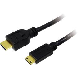 LogiLink HDMI Câble de raccordement [1x HDMI mâle 1x HDMI mâle C mini] 2 m noir