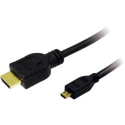 LogiLink HDMI Câble de raccordement [1x HDMI mâle 1x HDMI mâle D Micro] 2 m noir