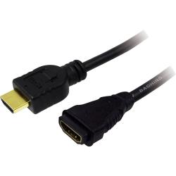 LogiLink HDMI Câble de raccordement [1x HDMI mâle 1x HDMI femelle] 2 m noir
