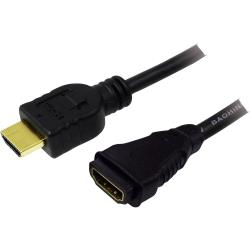 LogiLink HDMI Câble de raccordement [1x HDMI mâle 1x HDMI femelle] 5 m noir