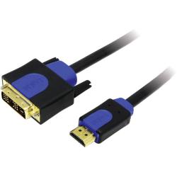 Câble de raccordement LogiLink CHB3101 [1x DVI mâle 18+1 pôles 1x HDMI mâle] 1 m noir