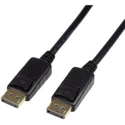 LogiLink DisplayPort Câble de raccordement [1x DisplayPort mâle 1x DisplayPort mâle] 7.50 m noir
