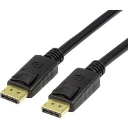 Câble de raccordement LogiLink CV0119 [1x DisplayPort mâle 1x DisplayPort mâle] 1 m noir