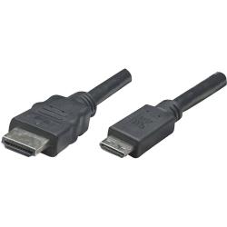 Câble de raccordement Manhattan 304955-CG [1x HDMI mâle 1x HDMI mâle C mini] 1.8 m noir