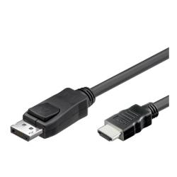 TECHly DisplayPort / HDMI Câble de raccordement [1x DisplayPort mâle 1x HDMI mâle] 2 m noir