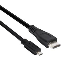 club3D HDMI Câble de raccordement [1x HDMI mâle D Micro 1x HDMI mâle] 1 m noir