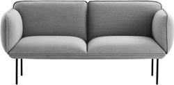 Canapé 2 places en laine gris Nakki - Woud