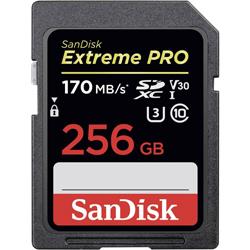 SanDisk Extreme PRO Carte SDXC 256 Go Class 10, UHS-I, UHS-Class 3, v30 Video Speed Class compatibilité vidéo 4K