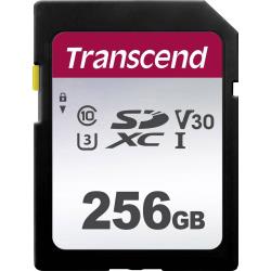 Transcend Premium 300S Carte SDXC 256 Go Class 10, UHS-I, UHS-Class 3, v30 Video Speed Cla
