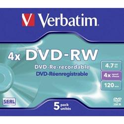 DVD-RW Verbatim 43285 5 pc(s) 4.7 Go 120 min réinscriptible