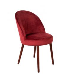Chaise en velours Barbara, Zuiver - Couleur - Rouge