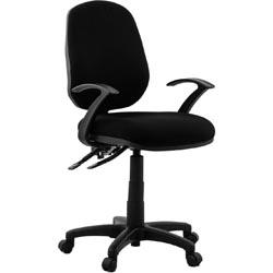 Chaise de bureau tissu noir design MARTIN