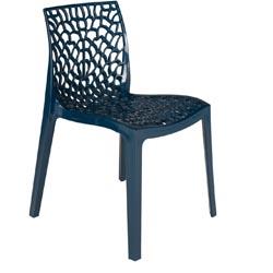 Chaise Design Bleu Pétrole DENTELLE