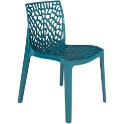 Chaise Design Bleu Turquoise DENTELLE