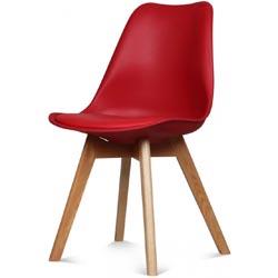 Chaise Design Style Scandinave Rouge HADES