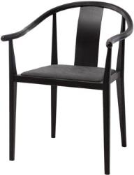 Chaise en bois et cuir noir Shanghai - Norr11