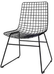 Chaise en métal noir Wire - HKliving