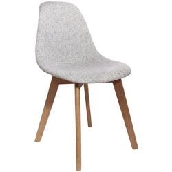 Chaise Scandinave en Maille Grise ORKNEY