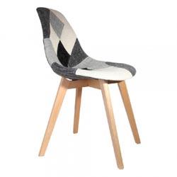 Chaise Scandinave Patchwork Gris PATCHA