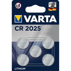 Lot De 5 Piles Boutons Lithium VARTA CR2025