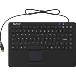 Clavier USB Keysonic KSK-5230 IN (US) noir membrane en silicone, étanche (IPX7), pavé tactile intégré, boutons