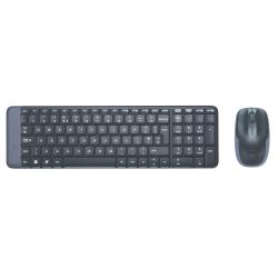 Logitech MK220 Kit clavier/souris sans fil molette intégrée anglais, QWERTY noir