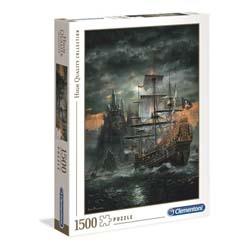 Clementoni - Puzzle 1500 pièces Le bateau pirate