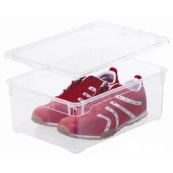 Boîte de rangement plastique SUNDIS Clear box chaussures homme 10l transparent
