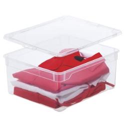 Boîte de rangement plastique SUNDIS Clear box 18l pour pulls transparent