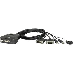 ATEN CS22D-AT 2 ports Commutateur KVM DVI USB 1920 x 1200 pixels